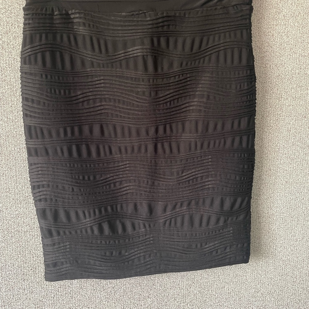 Brat Star Black Mini Ribbed Pencil Skirt - Picture 2 of 4